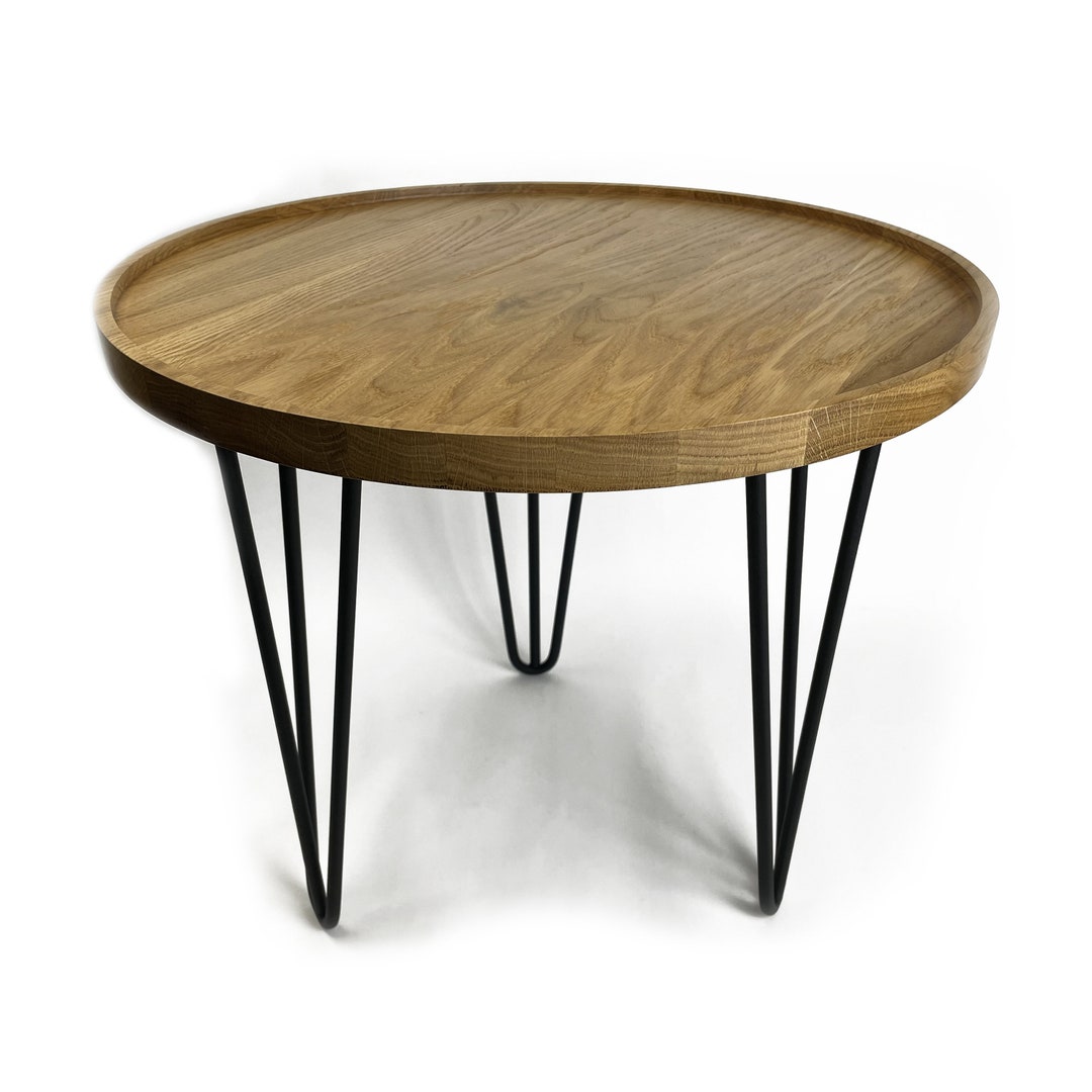 Artisan Round Oak Wood Table CUSTOM SIZES AVAILABLE Etsy