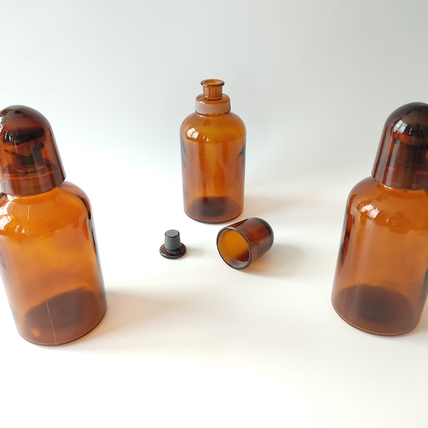 NEW 600 ml Pharmacy Jar / Antique Medical - Pharmacy Glass Jar in excellent condition. brilliant gift - Old Medicine Lab Equipments 1930s