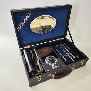 Vintage VIOLET RAY MACHINE Elektroozon Ray Generator / High Frequency Generator - Rare Medical Equipment 1940s #10#