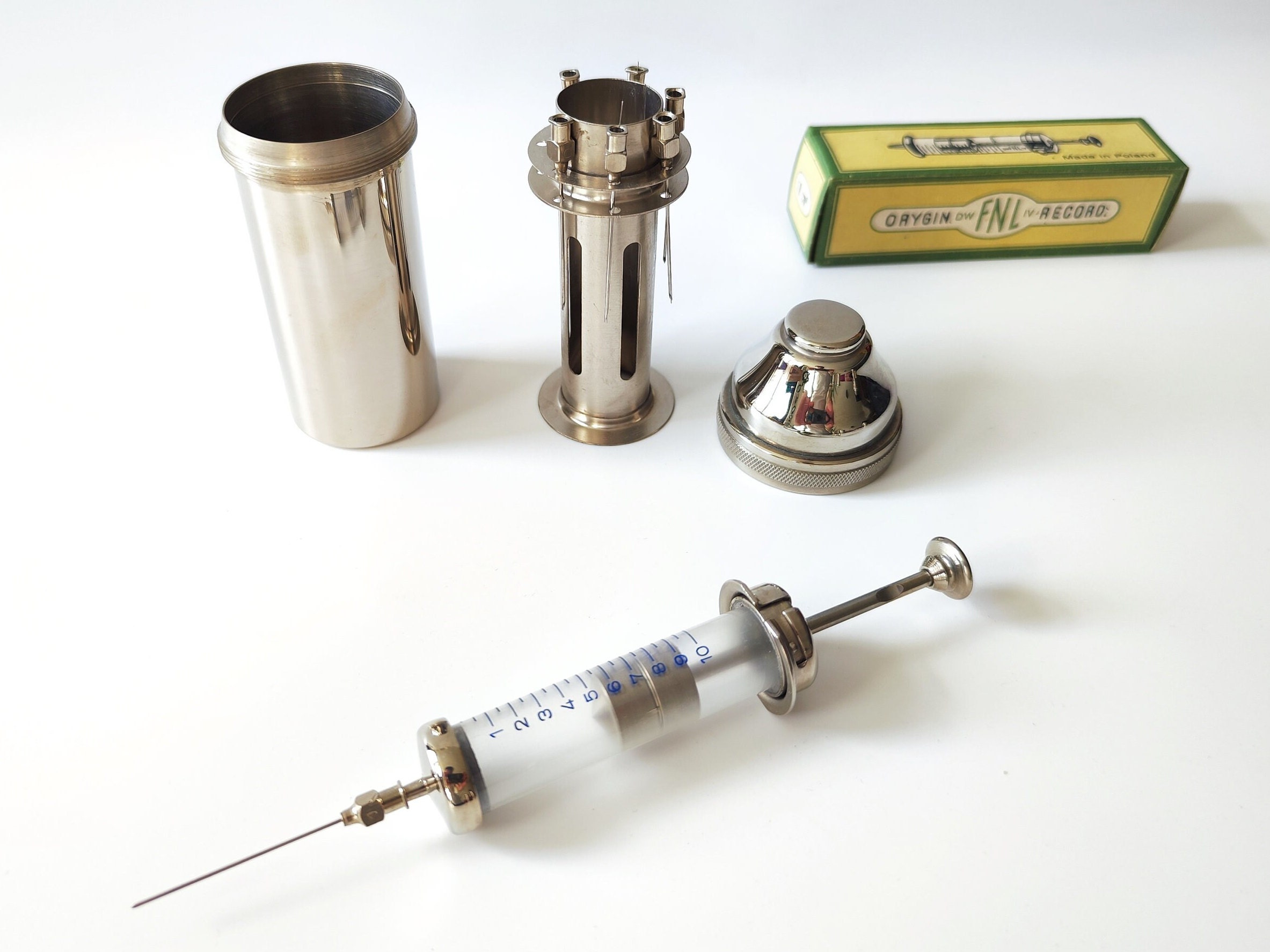 【希少】昔の医療器具セット EXCELLENT CONDITION RARE Syringe Set Vintage Medical 10 Ml