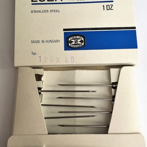 Vintage / Antique LUER &quot; 120x40 &quot; Hypodermic Stainless steel Needles 1 set (12pc)  - For Glass Syringe medical Reusable injekcion needle set