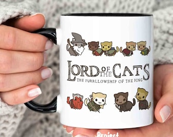 Taza del Señor de los Gatos, Regalo de mamá gata, Gatitos, Taza de regalo para amantes de los animales, Taza para amantes de las mascotas, Regalos para dueños de gatos, Un regalo perfecto para los fanáticos de los anillos Taza de regalo