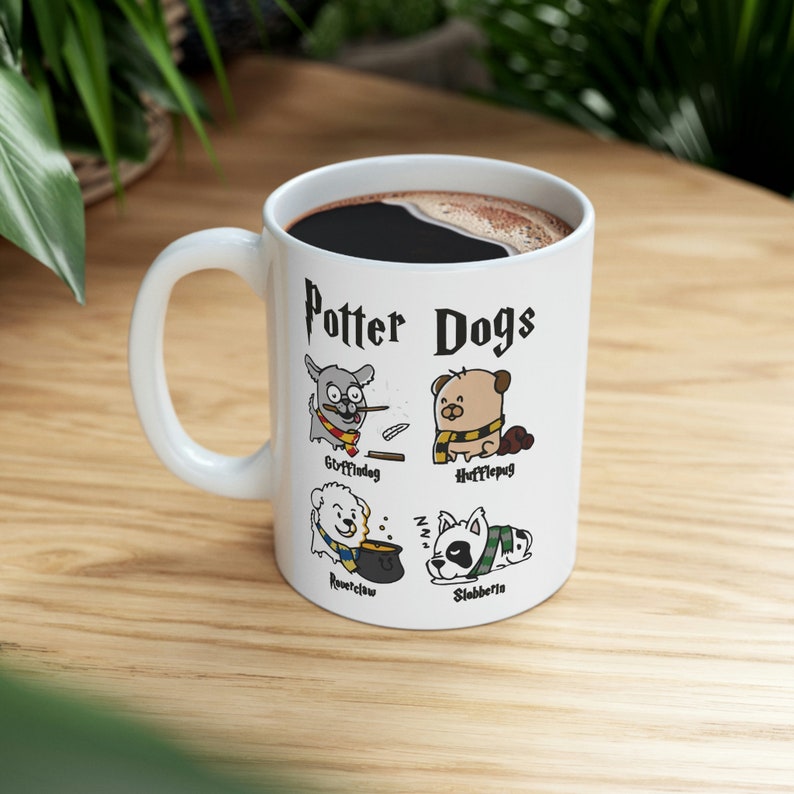 Tazza con cani di Potter, Harry Potter, regalo per papà amante dei cani di Potter, per lui e per lei immagine 9