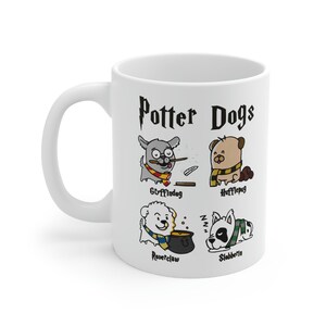 Tazza con cani di Potter, Harry Potter, regalo per papà amante dei cani di Potter, per lui e per lei immagine 4