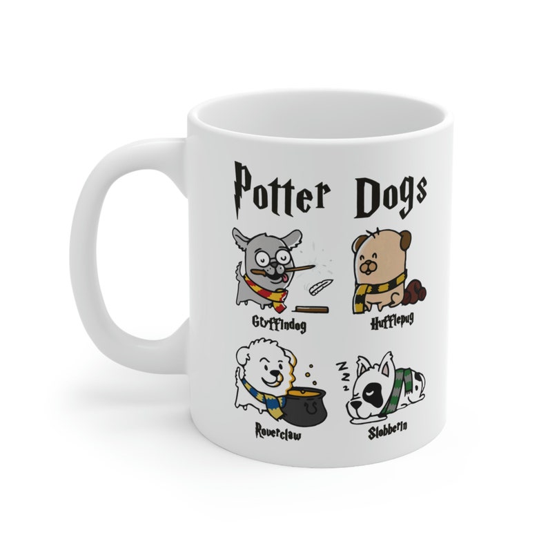 Tazza con cani di Potter, Harry Potter, regalo per papà amante dei cani di Potter, per lui e per lei immagine 4