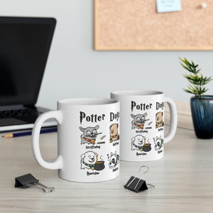 Tazza con cani di Potter, Harry Potter, regalo per papà amante dei cani di Potter, per lui e per lei immagine 7
