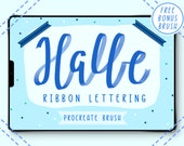 Halle Ribbon Procreate Brush / Lettering Brush / Instant Digital Download