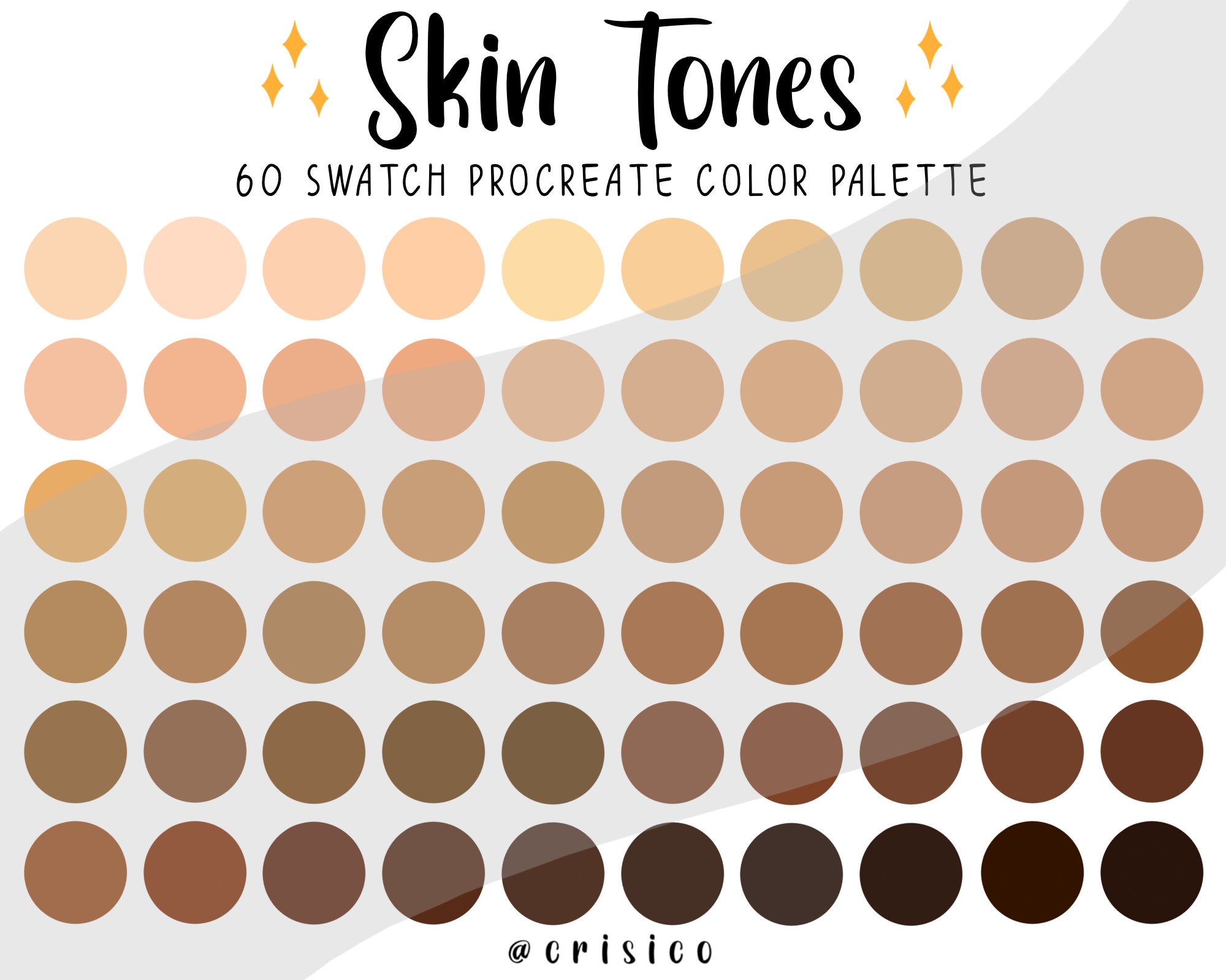 Daddy krak ledsage Skin Tones Procreate Color Palette / Light to Dark Skin Shade - Etsy