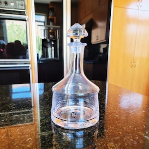 Vintage Hovmantorp Swedish Crystal Liquor Decanter