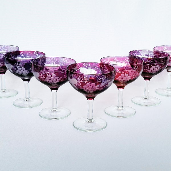 Buy Vintage Wine Glasses Etsy