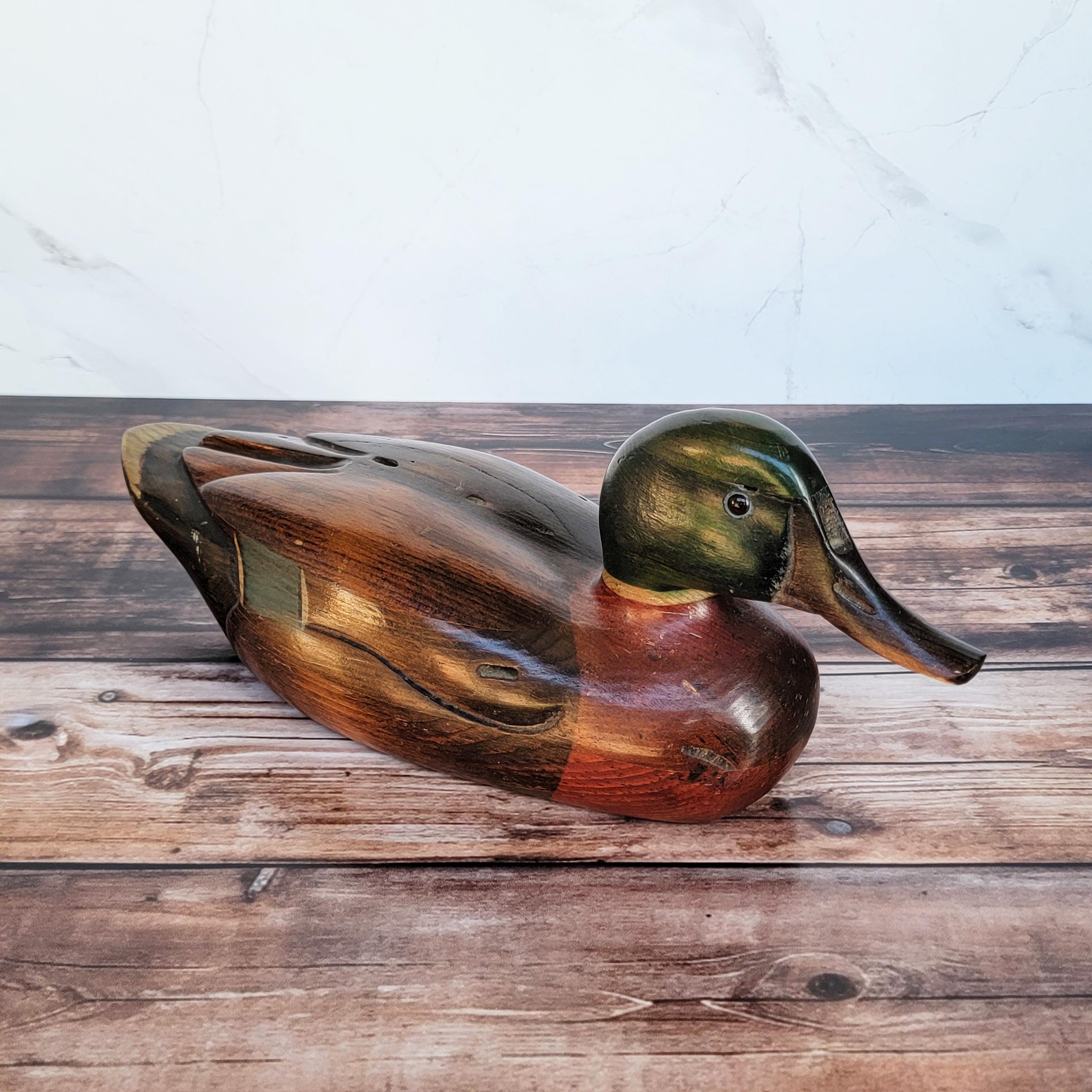 Tom Taber Signed Vintage Wooden Duck Decoy 1980s - Etsy