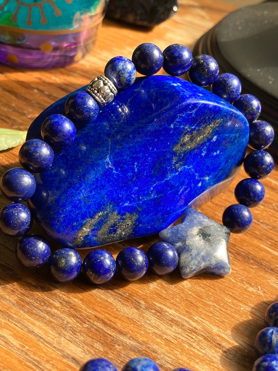 Lapis Lazuli Bracelet 10mm - Crystal Garden Metaphysical Shop, Mt Pocono, PA