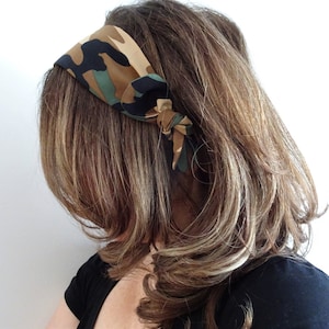 Headband Top Knot Self Tie / Custom Fit Hair Tie /  Head Band Wrap / Fashionable Hair Accessory for Women