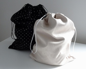 Travel Drawstring Bag for Shoes / Storage Shoe Pouch / Reusable Large Drawstring Bag