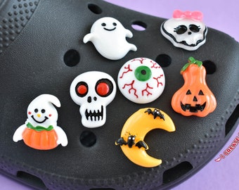 Halloween Croc Charm, Spooky Shoe Charm, Pumpkin, Ghost, Eyeball Shoe Charm Personalised