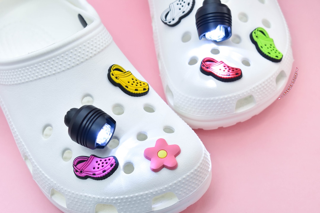 Croc Lights Headlights for Crocs black Shoe Flashlights Etsy