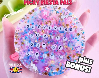 Pick Pad Skin Picking Fidget Angst ADHS Zitat Picking Pad - Picky Fiesta Pals ™