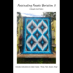 Fascinating Facets Variation 3 Bargello Quilt Pattern PDF Digital Download
