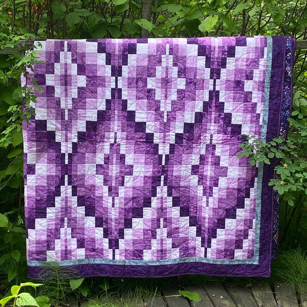 Fascinating Facets Variation 2 Bargello Quilt Pattern PDF Digital Download