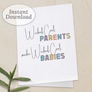 New Baby Printable Card, Instant Download PDF, Funny Baby Shower Card, Welcome Baby New England