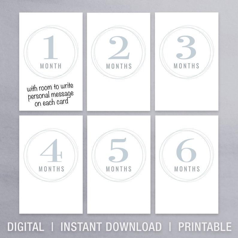 PRINTABLE Baby Milestone Cards | Minimal Design With Blank Space to ...
