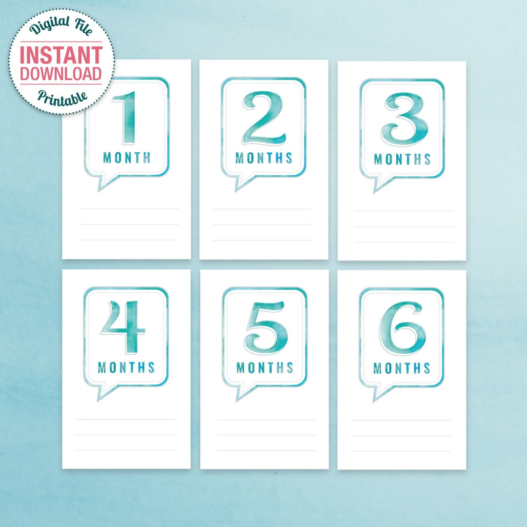 PRINTABLE Baby Milestone Cards | With Blank Space to Capture Memories ...