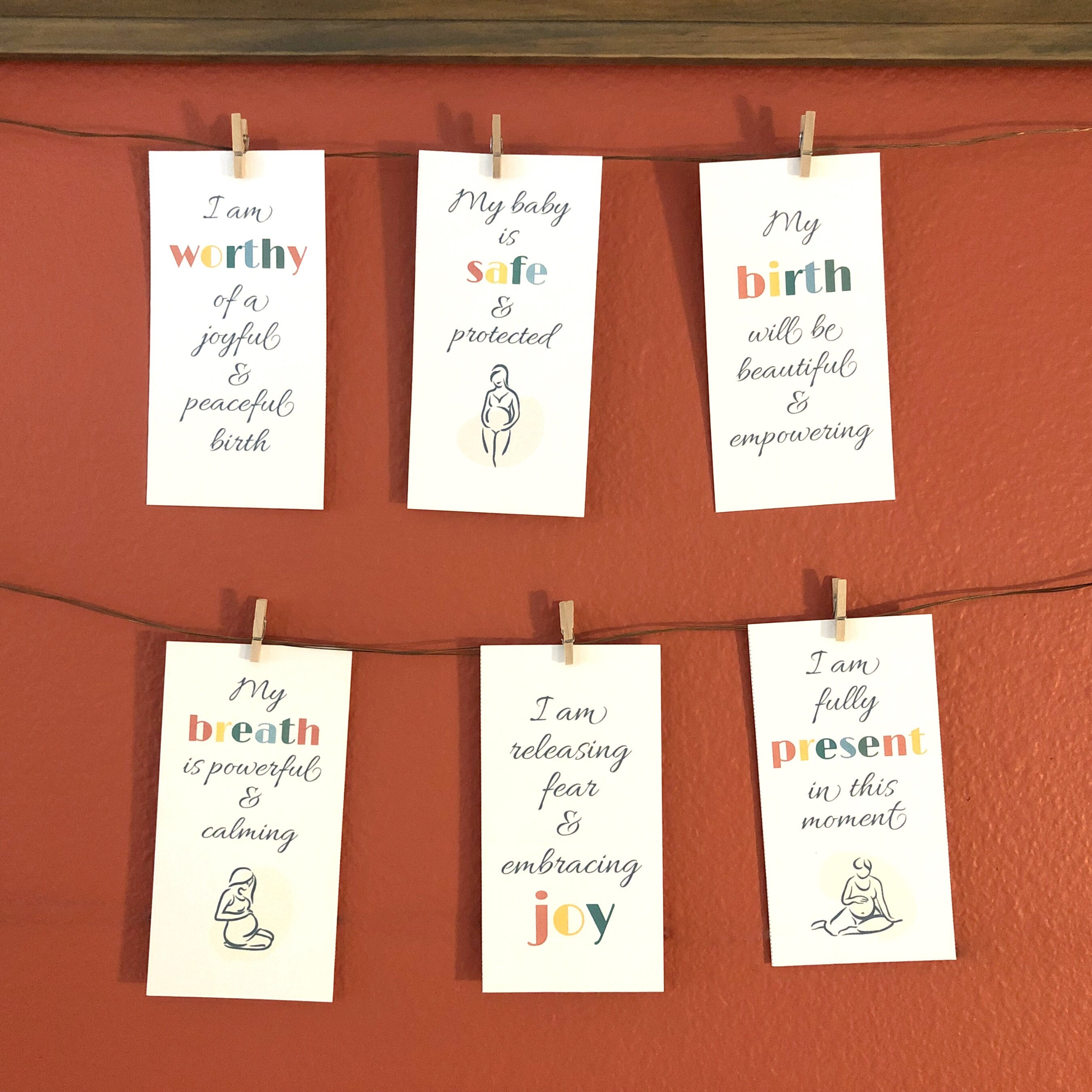 PRINTABLE Labor & Birth Affirmation Cards | Hypnobirthing | Instant ...
