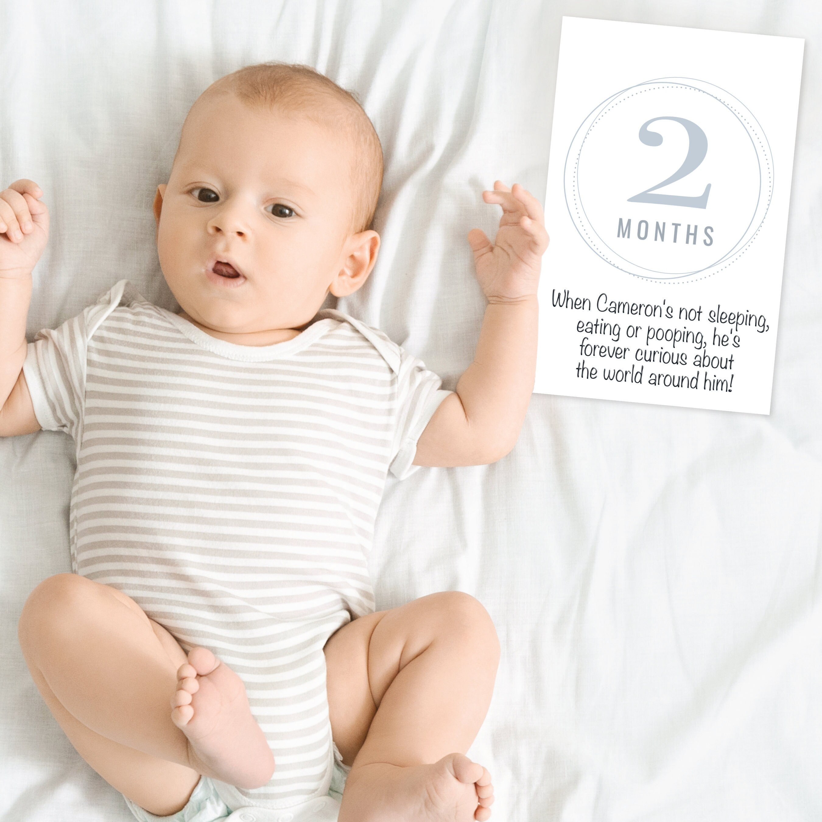 PRINTABLE Baby Milestone Cards Minimal Design With Blank Space to ...