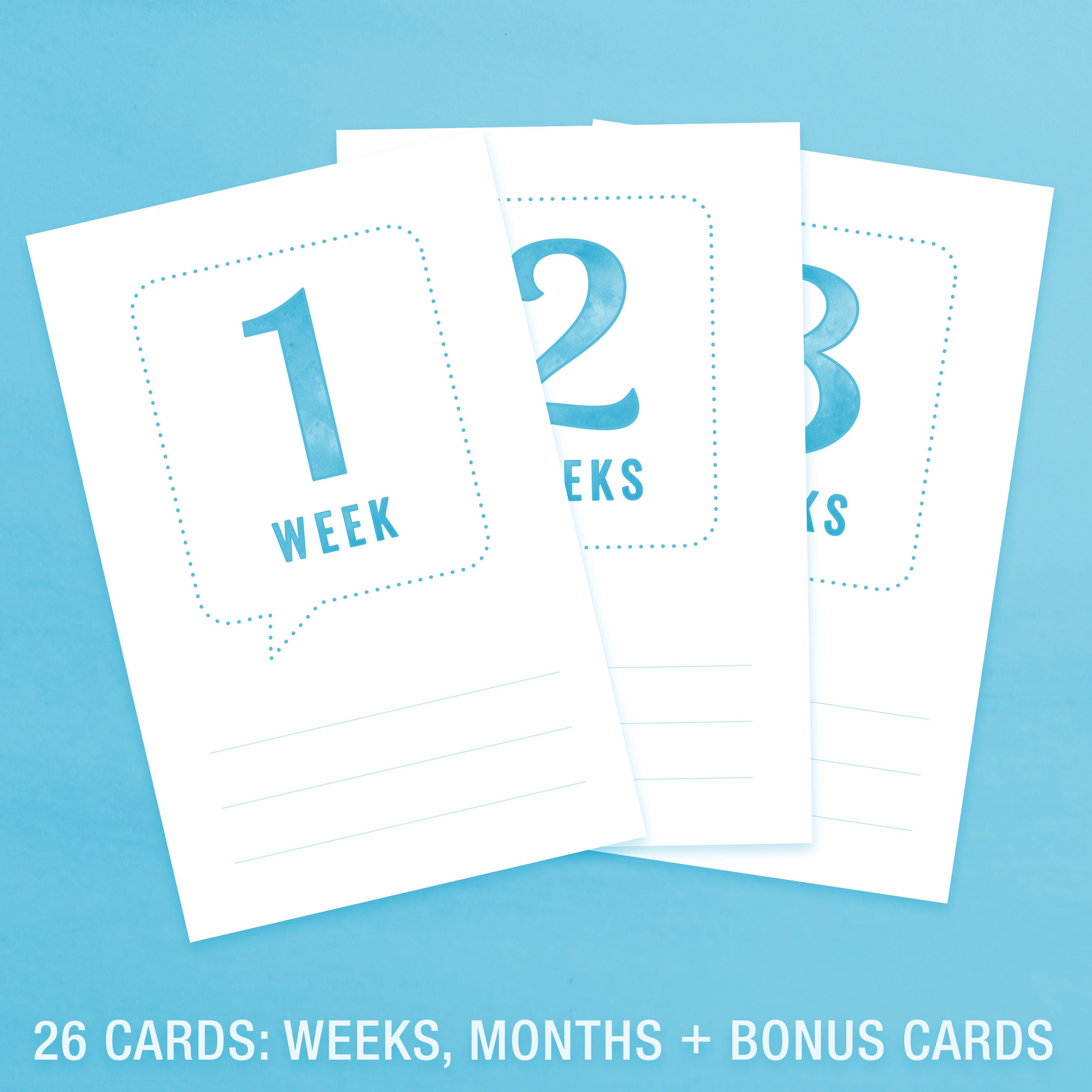 PRINTABLE Baby Milestone Cards for Boys | With Blank Space to Capture ...