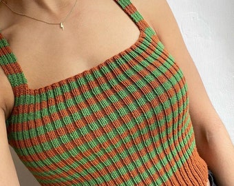 Easy Ribbed Top Knitting Pattern