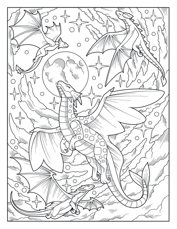 Dragon Queen Adult Coloring Page – auralynne