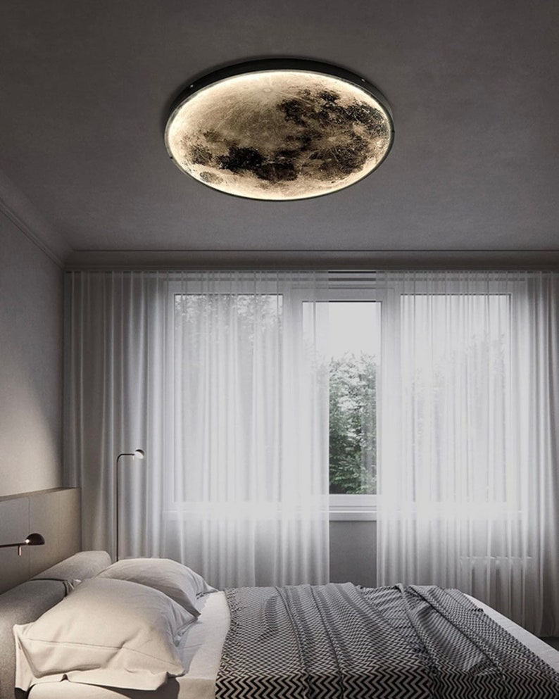 Moon Wall Light / Moon Light / Led Moon Wall Decor / Night Etsy