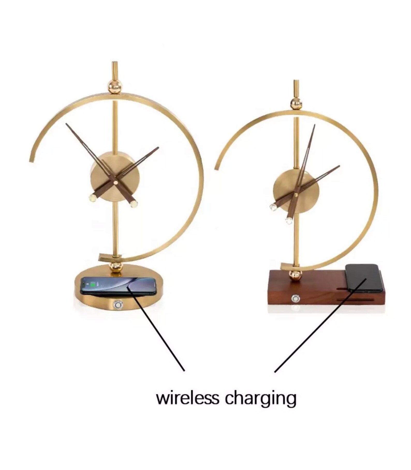 Light Clock Lamp / Wireless Charger LED Table Lamp / Bedroom Etsy