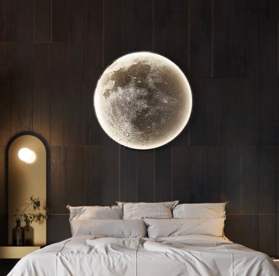 Moon Wall Light / Moon Light / Led Moon Wall Decor / Night Etsy