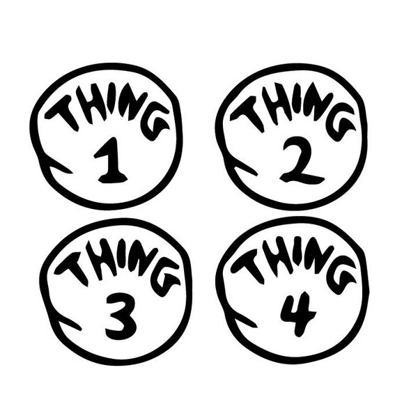 Thing 1-4 SVG Cut File