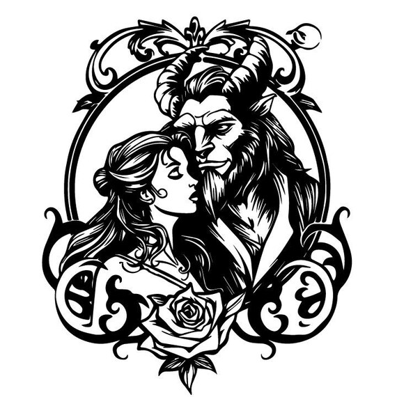 Beauty and the Beast Mandala Vintage SVG Cut File - Etsy