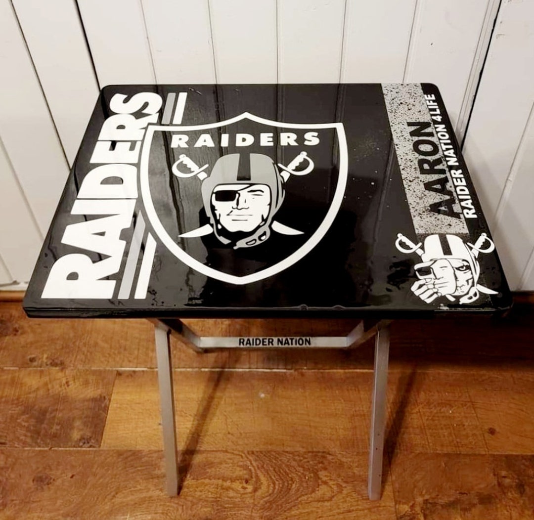 Custom TV Tray NFL Themed Raiders Etsy