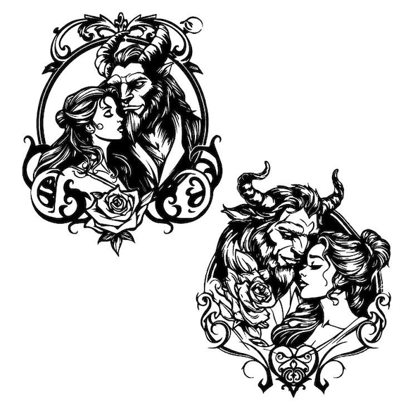 Beauty and the Beast Mandala Vintage SVG Cut File - Etsy