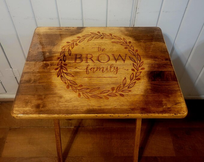 Custom TV Tray Woodgrain