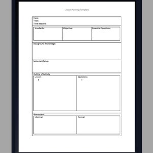 Lesson Planning Template