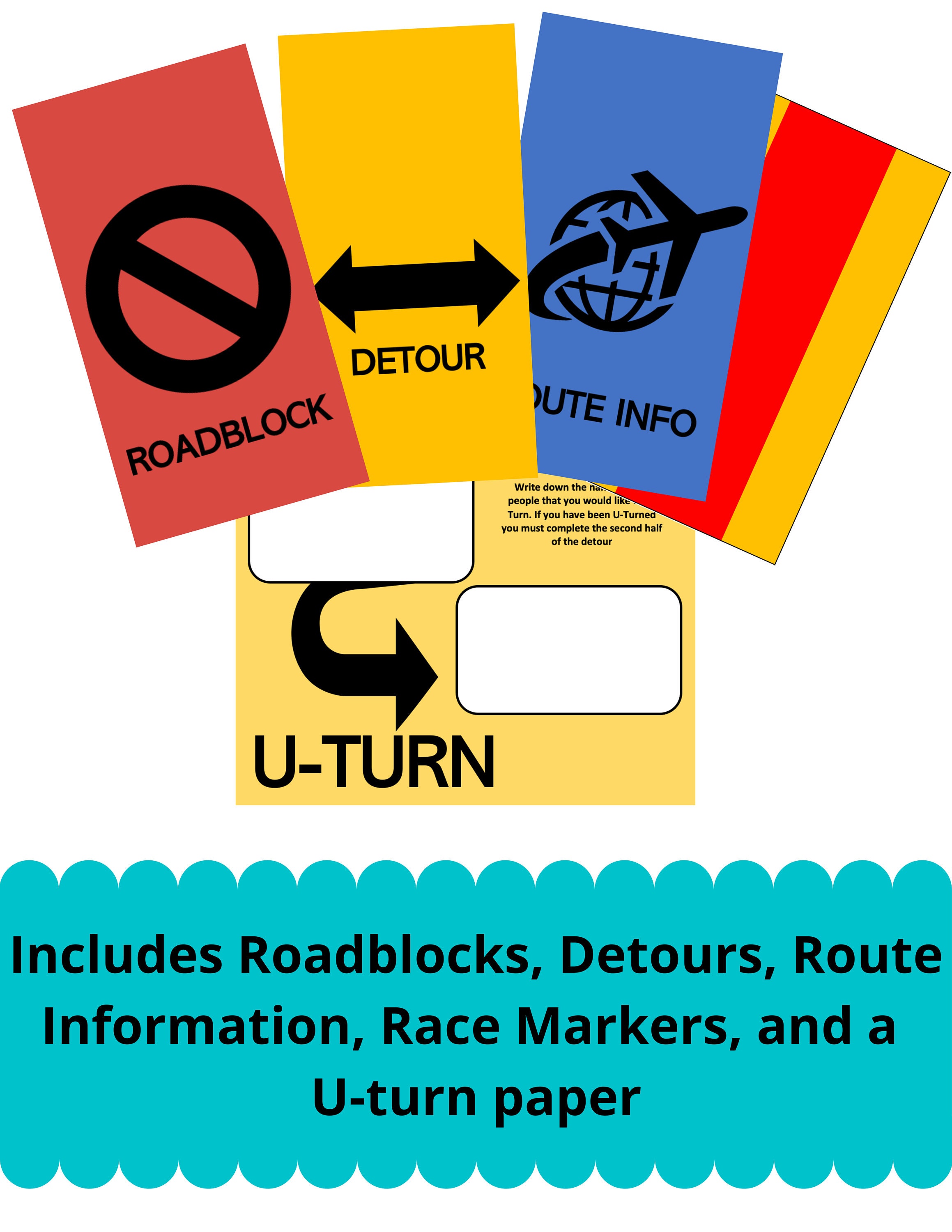 Editable Amazing Race Template Clues Etsy