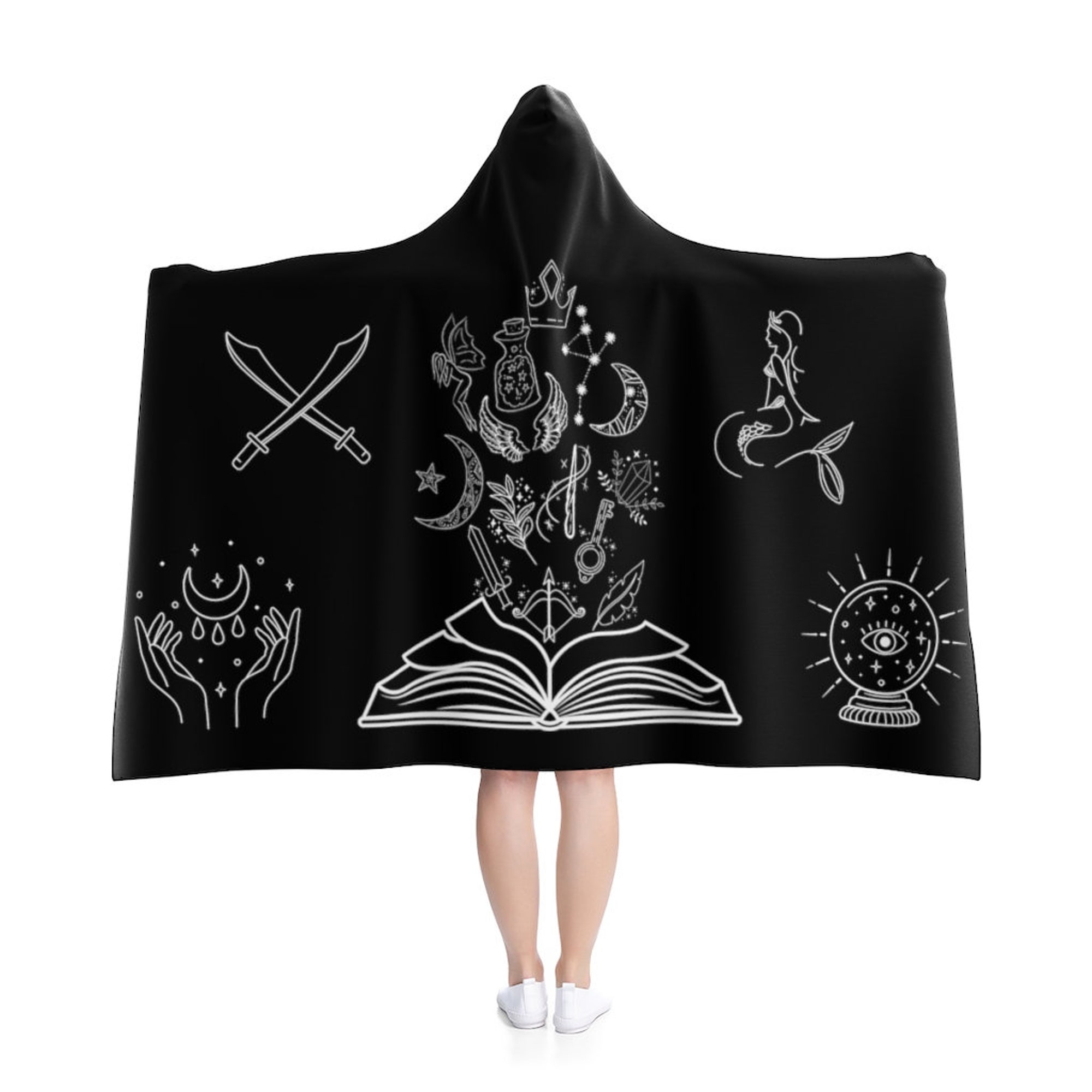 Fantasy book Hooded Blanket