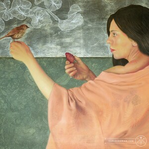 Oil Painting “Strawberry Thief&quot;, Giclée Fine Art Print, William Morris