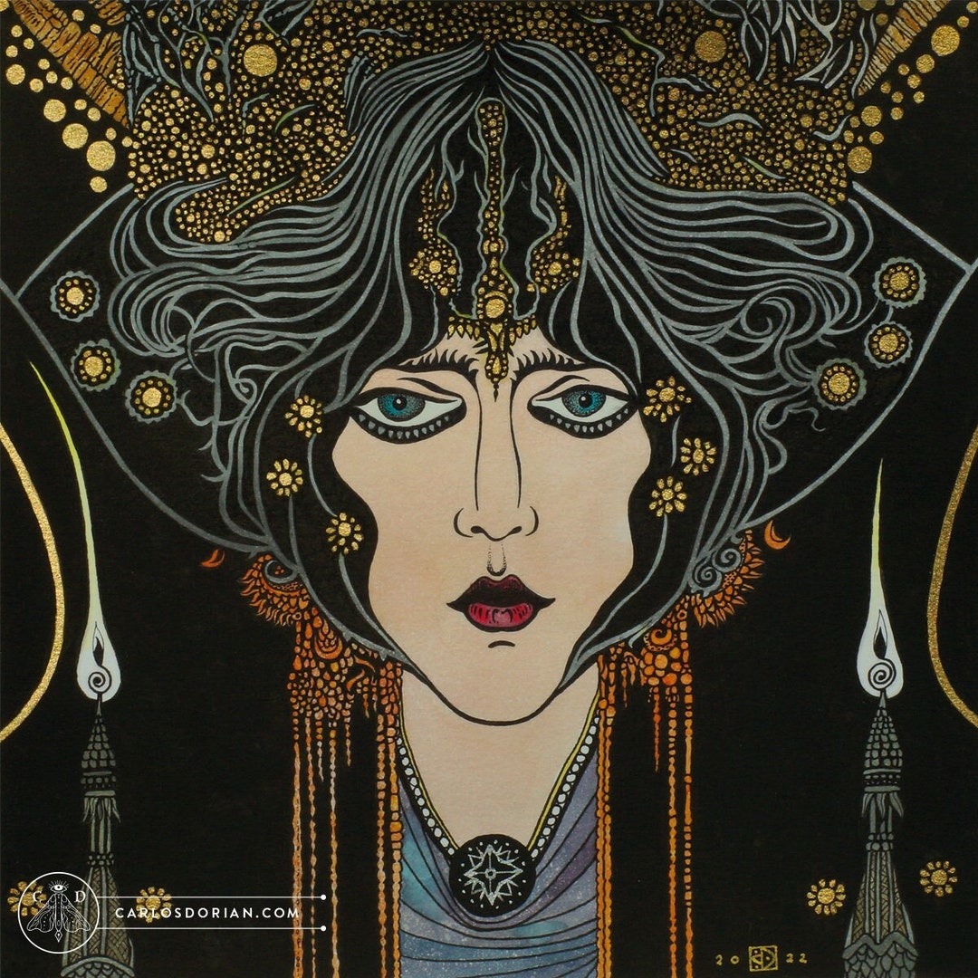 Fëanor, Ink Drawing & Watercolor, Giclée Fine Art Print, Tolkien ...
