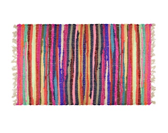 4x6 Feet, Chindi Rug Beautiful Chindi Rug 100/% Recycled Cotton Chindi Rug-Hand Woven /& Reversible for Living Room Kitchen Entry Runner
