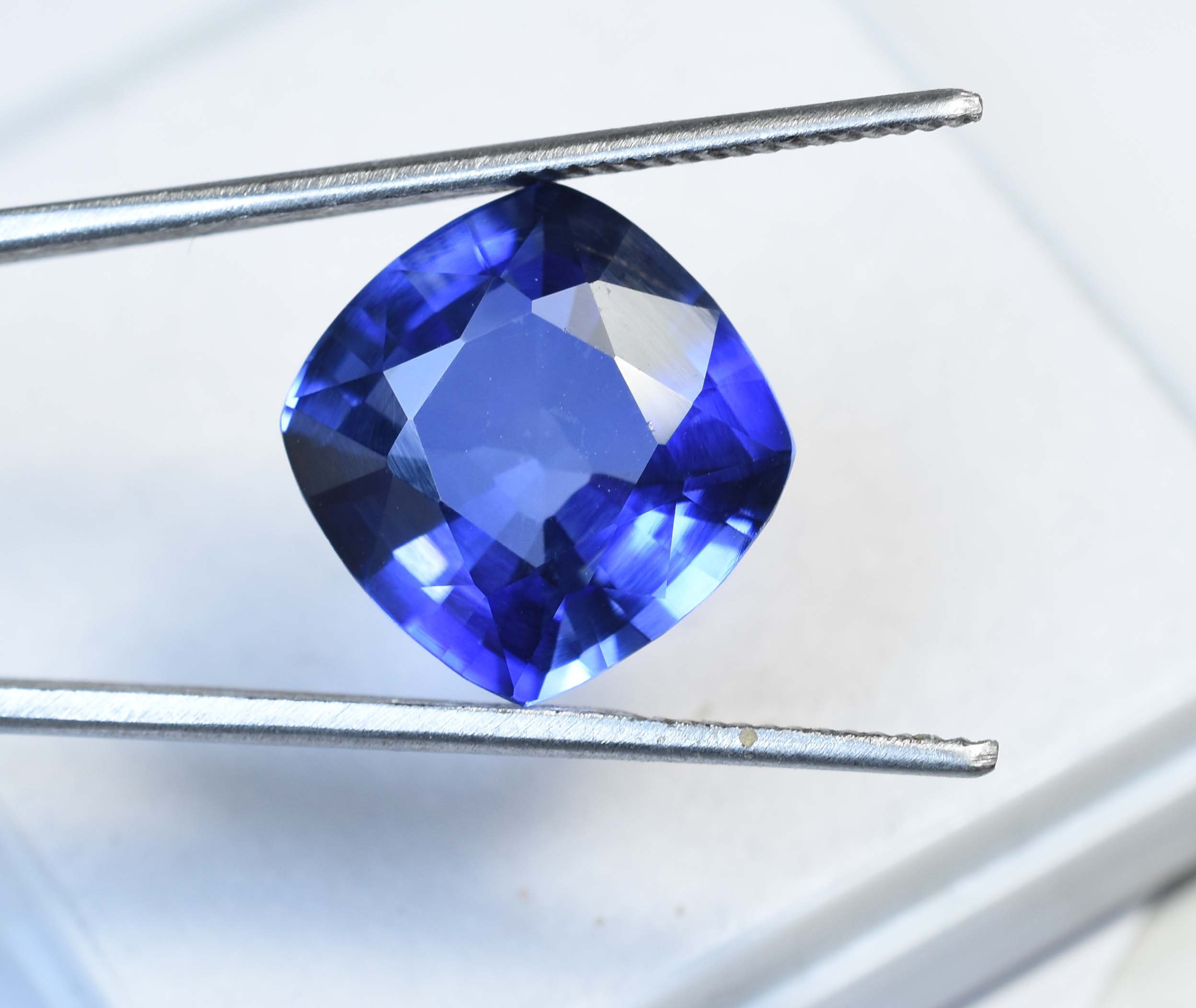 Precious 9.30 ct ceylon blue certified sapphire square cut Loose Gemstone For Pendent Jewellery and ring