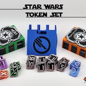 Star Wars Unlimited Token Set: 48x TCG Counters with Organizer Box