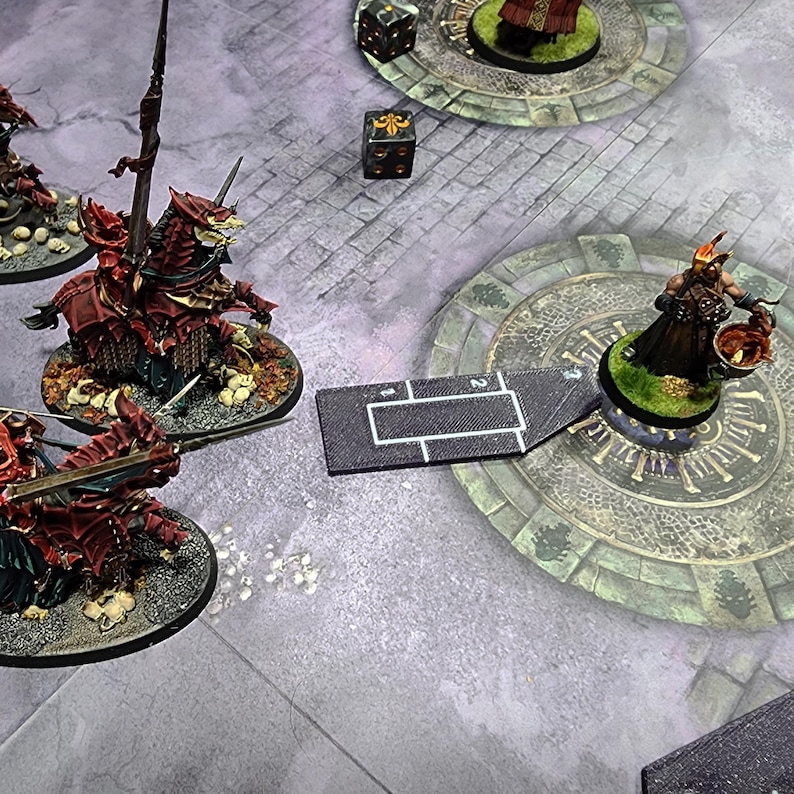 3-Piece Magnetic Wargaming Measurement Widget - Movement Gauges for 28mm & 32mm Sci-Fi or Fantasy Tabletop Games afbeelding 9