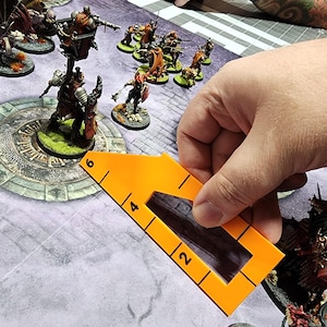 3-Piece Magnetic Wargaming Measurement Widget - Movement Gauges for 28mm & 32mm Sci-Fi or Fantasy Tabletop Games afbeelding 8