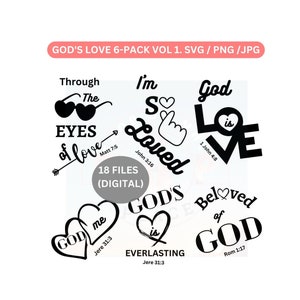 Christian SVG Bundle, Scripture  Digital File SVG, Instant Download, Bible Verse Bundle, Cut Files for Cricut, Christian SVG